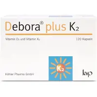 Köhler Pharma GmbH Debora plus K2 Vitamin D3 und Vitamin K2 Kapseln, 120 St. Kapseln