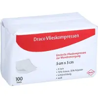 Dräco Vliesstoff-Kompressen unsteril 5x5 cm 100 St Kompressen