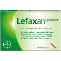 Bayer vital gmbh Lefaxan protect Hartkapseln bei wiederkehrenden, funktionellen Blähungen und Blähbauch, 15 St. Kapseln