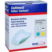 B2B Medical GmbH Cutimed Siltec Sorbact PU-Verb.7,5x7,5 c 10 St