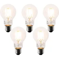 LUEDD 5er Set E27 LED-Glühbirnen A60 Klar 6W 630lm 2200K