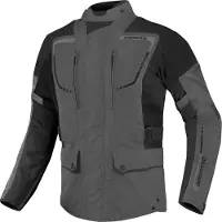 Bogotto Azury 2in1 Wasserdichte Schwarz Grau Motorrad Textiljacke Größe 4XL