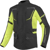 Bogotto Azury 2in1 Wasserdichte Schwarz Neon Gelb Motorrad Textiljacke Größe 2XL