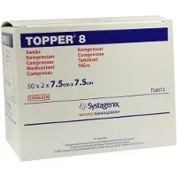 KCI Topper 8 Kompr.7,5x7,5 cm steril 50x2 St Kompressen