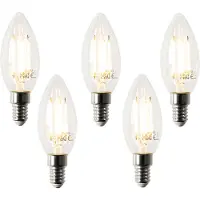 LUEDD 5er-Set Smart E14 LED-Lampen B35 4,5W 470 lm 2700K