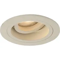 QAZQA - Set mit 6 modernen Einbaustrahlern Beige GU10 50mm dreh- und schwenkbar - Chuck I Wohnzimmer I Schlafzimmer - Aluminium - LED geeignet GU10