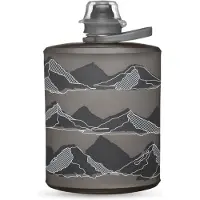Hydrapak Stow Faltbare Wasserflasche - 500ml - Ultraleicht, Auslaufsicher, BPA-frei - Reise- & Wanderflasche - MTN Mammoth Grau