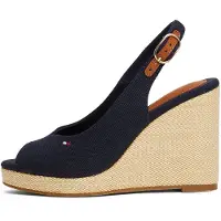 Tommy Hilfiger Espadrilles Flag High Wedge Espad Slingback FW0FW08597 Dunkelblau
