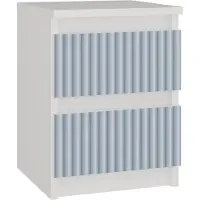 Top E Shop Topeshop M2 FR BLUE, Nachtständer, Blau, Weiß, 2 Schublade(n), Partikelbord