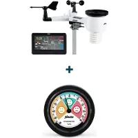 Alecto WS-5500 - Professionelle 8 in 1 WLAN-Wetterstation mit App und kabellosem Außensensor, schwarz