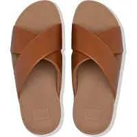 Original Brands FITFLOP FitFlop Lulu Cross Slide Sandalen Leder BRAUN 39