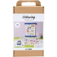 Creativ Company 977812, 4 Seiten, Junge/Mädchen, Filzstifte enthalten, Bilder-Set zum Ausmalen