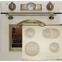 Kaiser Herd Set Autark EH 6355 RotEm Elektro Einbau Backofen Autark 60cm 67L 8 Funktionen in ROT+KCT 6195 iRotEm Induktionskochfeld 60cm