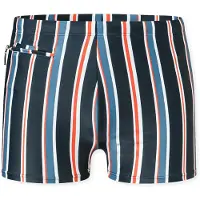 Schiesser Badehose Herren blau gestreift, 4 775630-0002-00004