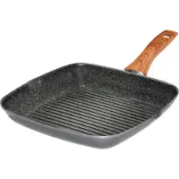Stoneline Grillpfanne "Back to Nature" Aluminium Ø 28 cm, 2 Ausgüsse, Induktion