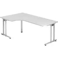 Hjh OFFICE PRO NANO 82 S - 200 x 120 Weiß/Silber