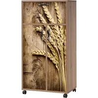 Skye Decor , Kiler - 735, Mehrzweckschrank, Sonoma-Eiche, 100 % MELAMINBESCHICHTETE SPANPLATTEN, 60 x 36 x 116 cm