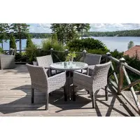 Ebuy24 Volta Gartentisch Ø90 cm grau.