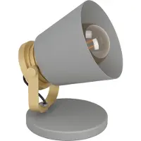 Eglo Nachttischlampe Twicken, verstellbare Tischlampe, Tisch Lampe aus Metall, Deko für Schlafzimmer und Wohnzimmer, Tisch Lampe mit E27 Fassung