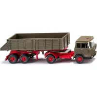 Wiking 0677 10 H0 Hanomag, Henschel Hinterkippersattelzug beigegrau