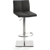 Mayer Bar-/Tresenhocker 1285 Gestell Edel- stahl , Sitzschale schwarzgrau,