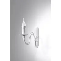 Licht-Erlebnisse Wandlampe Rustikal FIORANO Weiß Metall E14 Landhaus Wandleuchte Wohnzimmer Schlafzimmer Flur