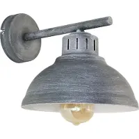 Licht-Erlebnisse Wandleuchte in rustikal-antik in Beton-Optik E27 bis 60W 230V Wand-Lampe Beleuchtung für Innen nostalgisch Vintage