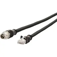 METZ CONNECT Verbindungsleitung M12 ST-RJ45 ST, 4-polig X-kodiert, schwarz, 5 m