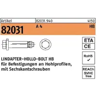 Lindapter Hohlraumdübel R 82031 6-ktschraube HB 10-2 ( 70/41) A 4 1 Stück