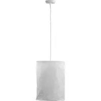 Licht-Erlebnisse Pendelleuchte Weiß E27 Stoffschirm Ø 30 cm Modern Wohnzimmer Schlafzimmer Hängelampe