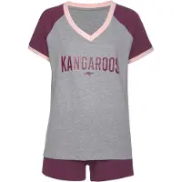 Kangaroos Shorty in bordeaux-grau-meliert | Gr.: 36-38
