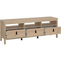Ebuy24 Madrid TV Tisch 3 Schubladen Eichen-Nachbildung.