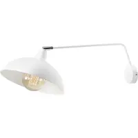 Licht-Erlebnisse Wandleuchte Metall E27 B: 27 cm Weiß