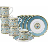 Villeroy & Boch Samarkand Aquamarin Espressotasse mit Untertasse 6er Set