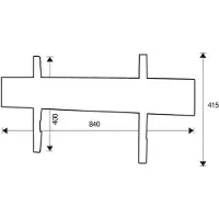 OMB OM06139, 101,6 cm (40"), 2,03 m (80"), 200 x 200 mm, 800 x 400 mm, Stahl, Schwarz