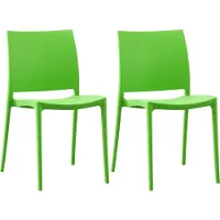 CLP Gartenstühle 2er Set stapelbar wetterfest Meton, Gartensessel mit Lehnen UV-beständig, Outdoorstühle aus Kunststoff bis 150 kg belastbar