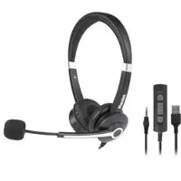 Hamlet HHEADM-UJS, Kabelgebunden, Büro/Callcenter, 20 - 20000 Hz, 95 g, Kopfhörer, Schwarz