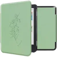 IMoshion Design Slim Hard Case Bookcase voor de Kobo Clara Colour / BW - Floral Green