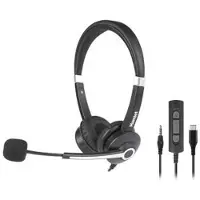 Hamlet HHEADM-CJS, Kabelgebunden, Büro/Callcenter, 20 - 20000 Hz, 95 g, Kopfhörer, Schwarz