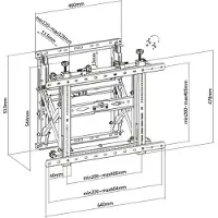 Equip Halterung - Pop-out - für Videoleinwand - Metall, Kunststoff - Schwarz - Bildschirmgröße: 114.3-177.8 cm (45"-70")