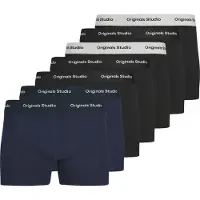 Jack & Jones JACK&JONES Herren Boxershorts, 7er Pack - JACVESTERBRO SOLID TRUNKS 7 PACK, Baumwoll-Stretch