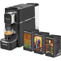 Polti Coffea S15B, Pod-Kaffeemaschine, 0,85 l, Kaffeepad, 1400 W, Schwarz, Silber