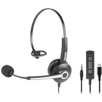 Hamlet HHEADM-CJM, Kabelgebunden, Büro/Callcenter, 20 - 20000 Hz, 75 g, Kopfhörer, Schwarz