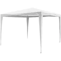 Plonos Weißer Gartenpavillon 3x3m 4936