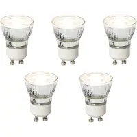 LUEDD Set mit 5 dimmbaren GU10 LED-Glühbirnen 35mm 4W 200lm 3000K