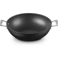 Le Creuset Wok Le Creuset Les Forgées Schwarz cm 32
