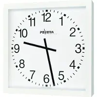 Peweta Funk-Wanduhr "50x50", Batteriebetrieb, Feuchtraumausführung, Zifferblatt arabische Zahlen