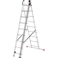 Hailo HobbyStep combi Kombileiter 3x9 Sprossen inkl. Tritt