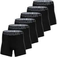 Under Armour Herren Boxershorts, 6er Pack - Performance Cotton Boxer Briefs- Solid 6 in, Stretch, Baumwollmischung