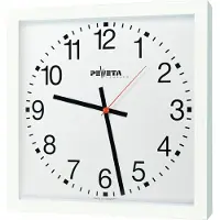 Peweta Funk-Wanduhr "40x40", Batteriebetrieb, Feuchtraumausführung, Zifferblatt arabische Zahlen
